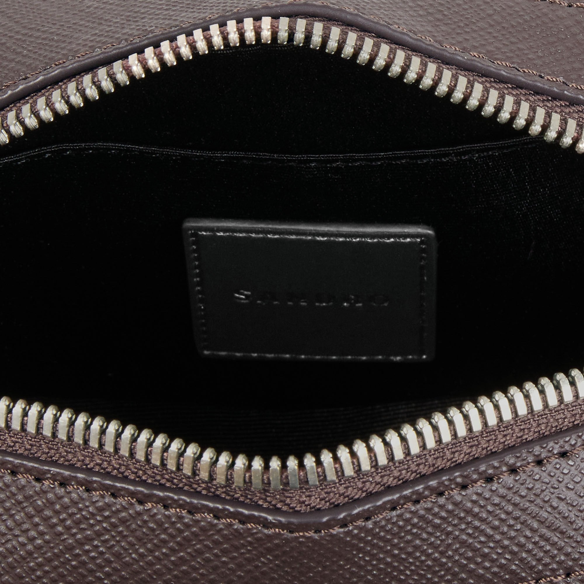 Small reconstituted leather bag Chocolate Sandro Men