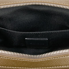 Small reconstitued leather bag Olive Green. Sandro Men