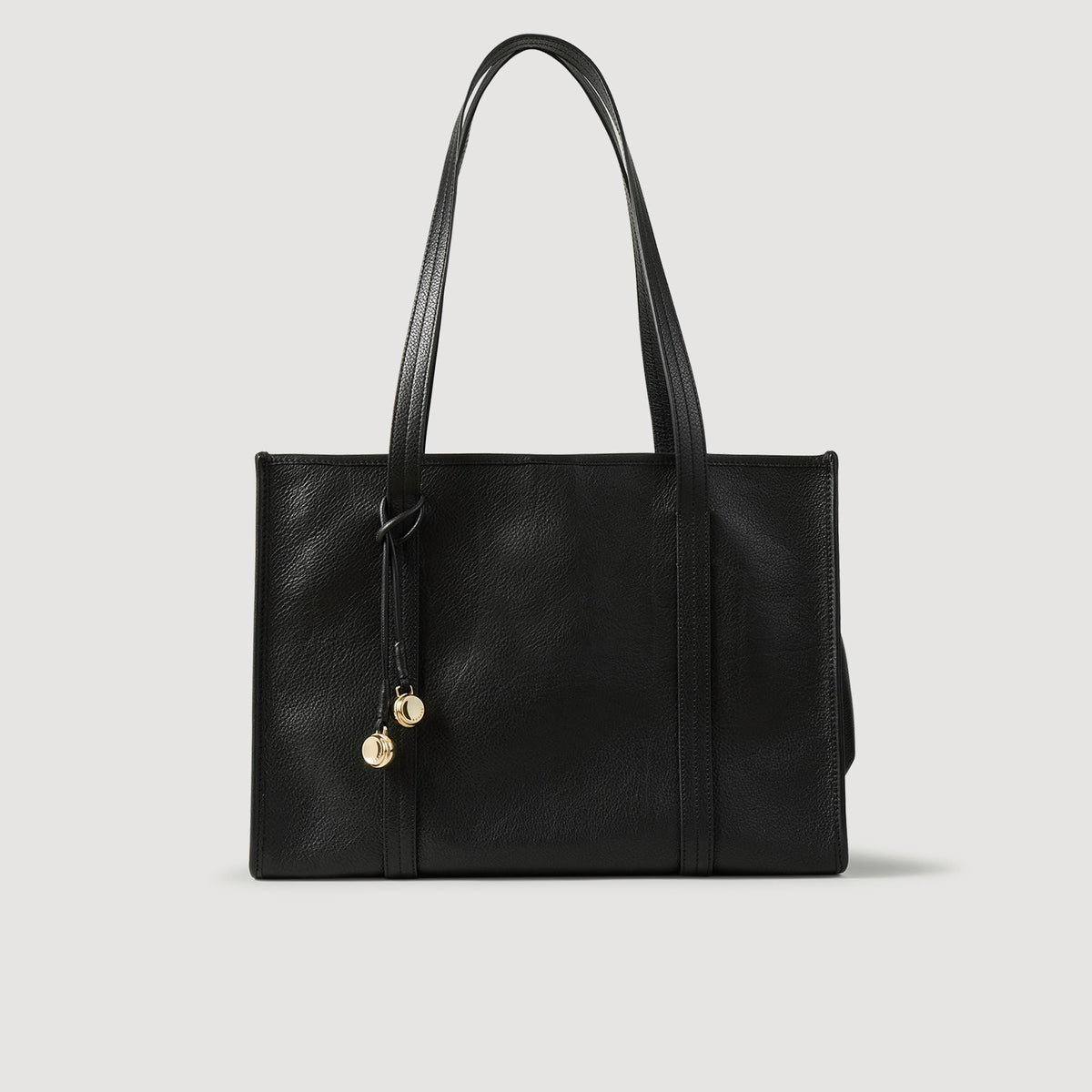 Soft leather tote bag Black Sandro Women