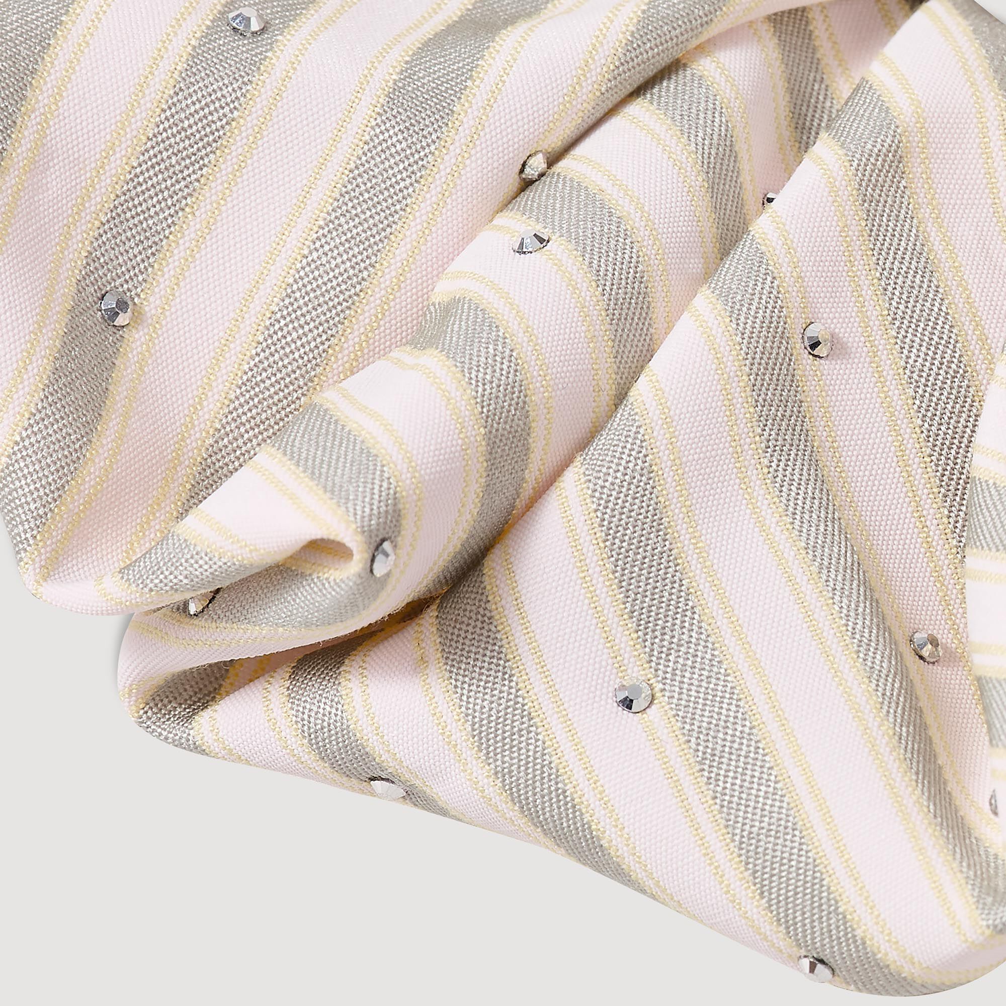 Rhinestone striped scrunchie Khaki / Pink Sandro Women