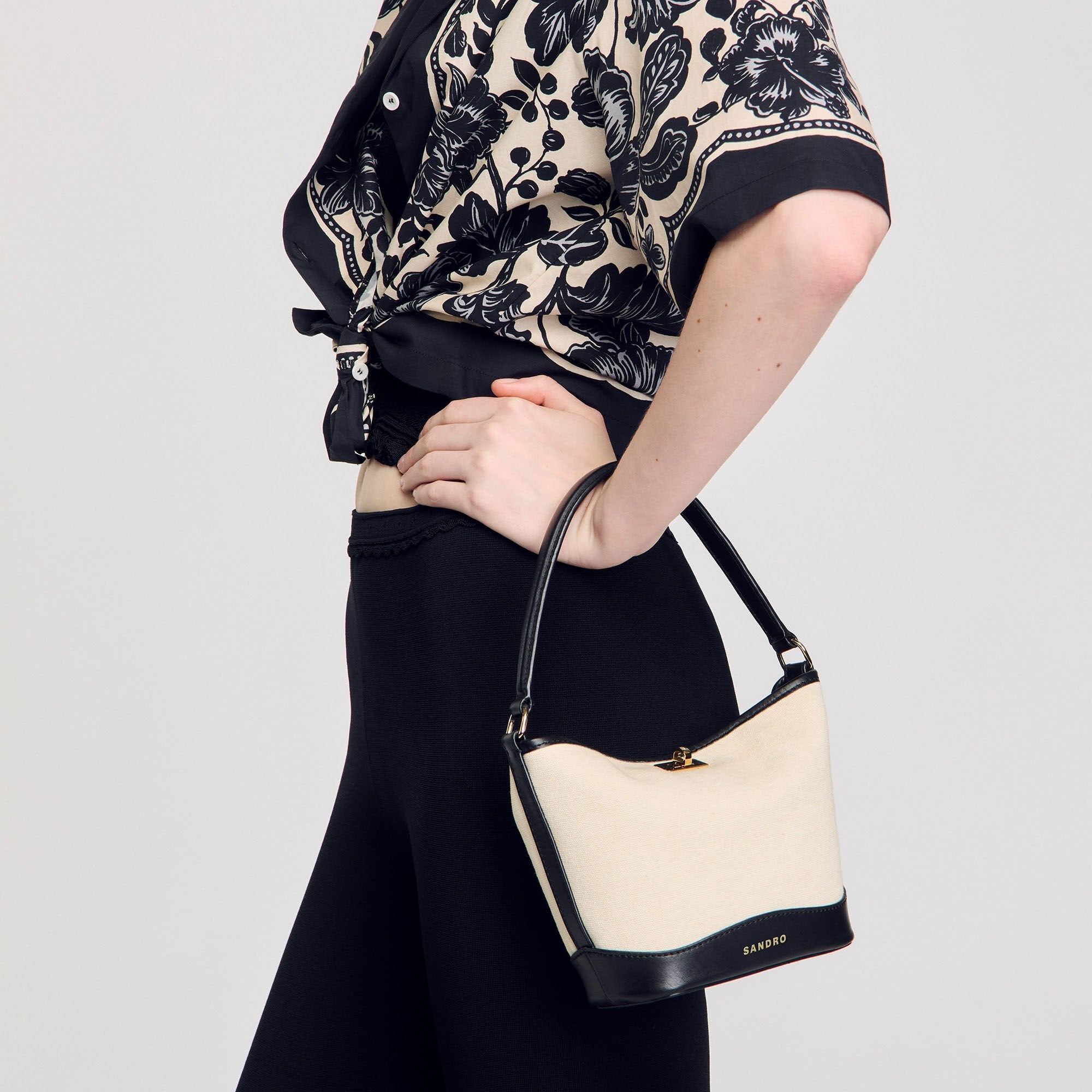 Tangoso small bag Ecru / Black Sandro Women