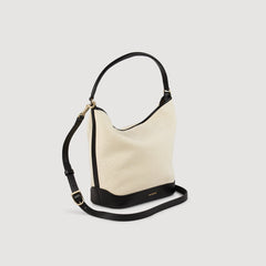 Tangoso canvas bucket bag Ecru / Black Sandro Women