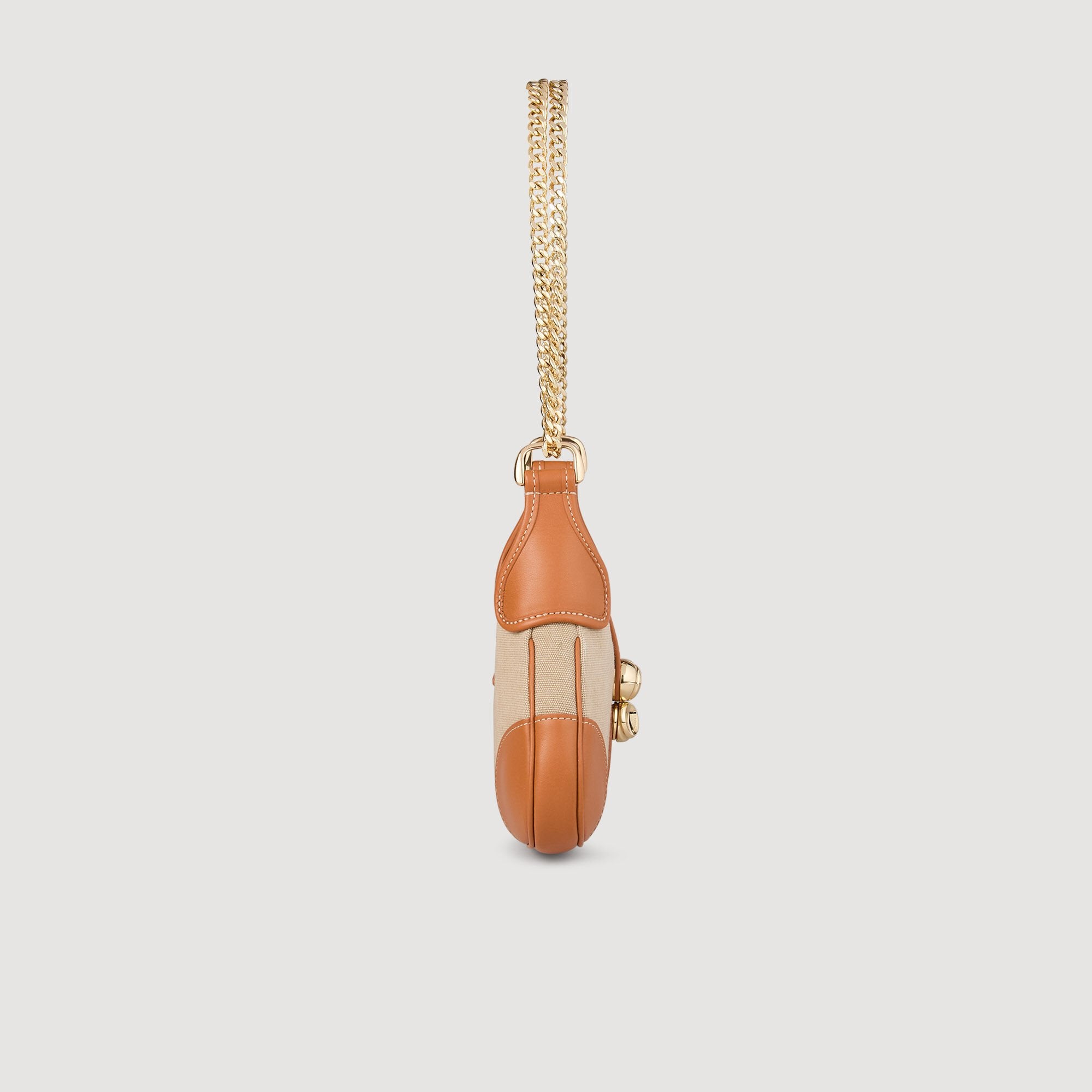 Janet canvas and leather bag Beige Sandro Women