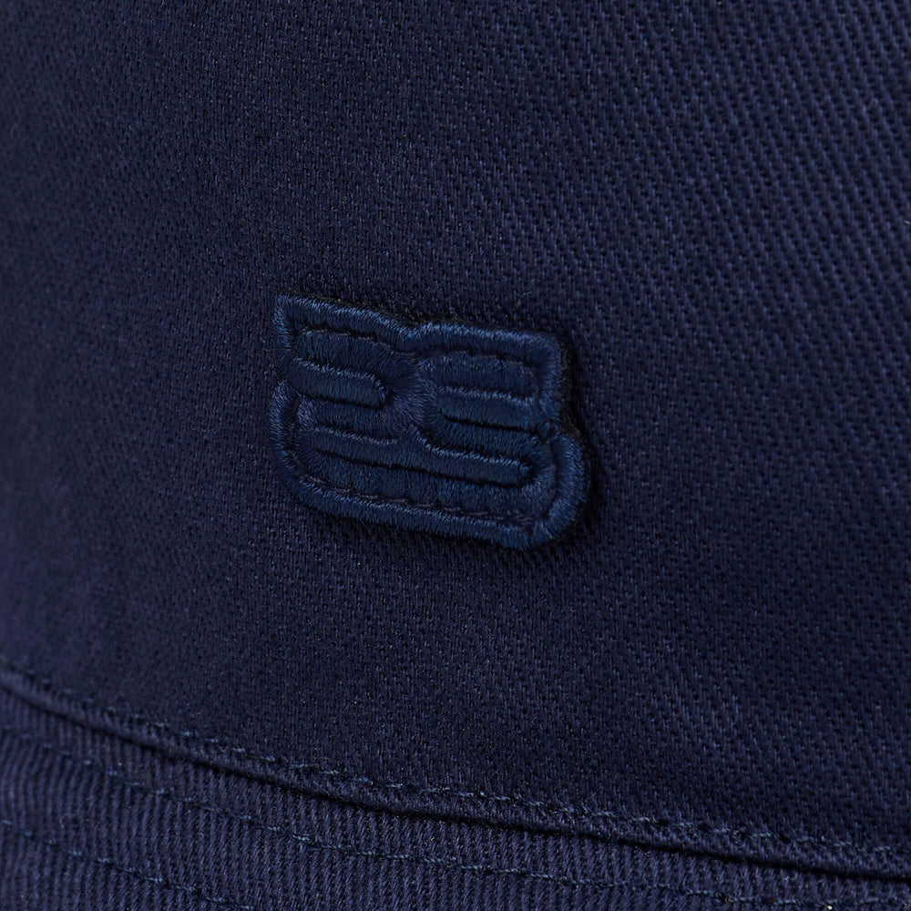 Cotton bucket hat with patch Navy Blue Sandro Men
