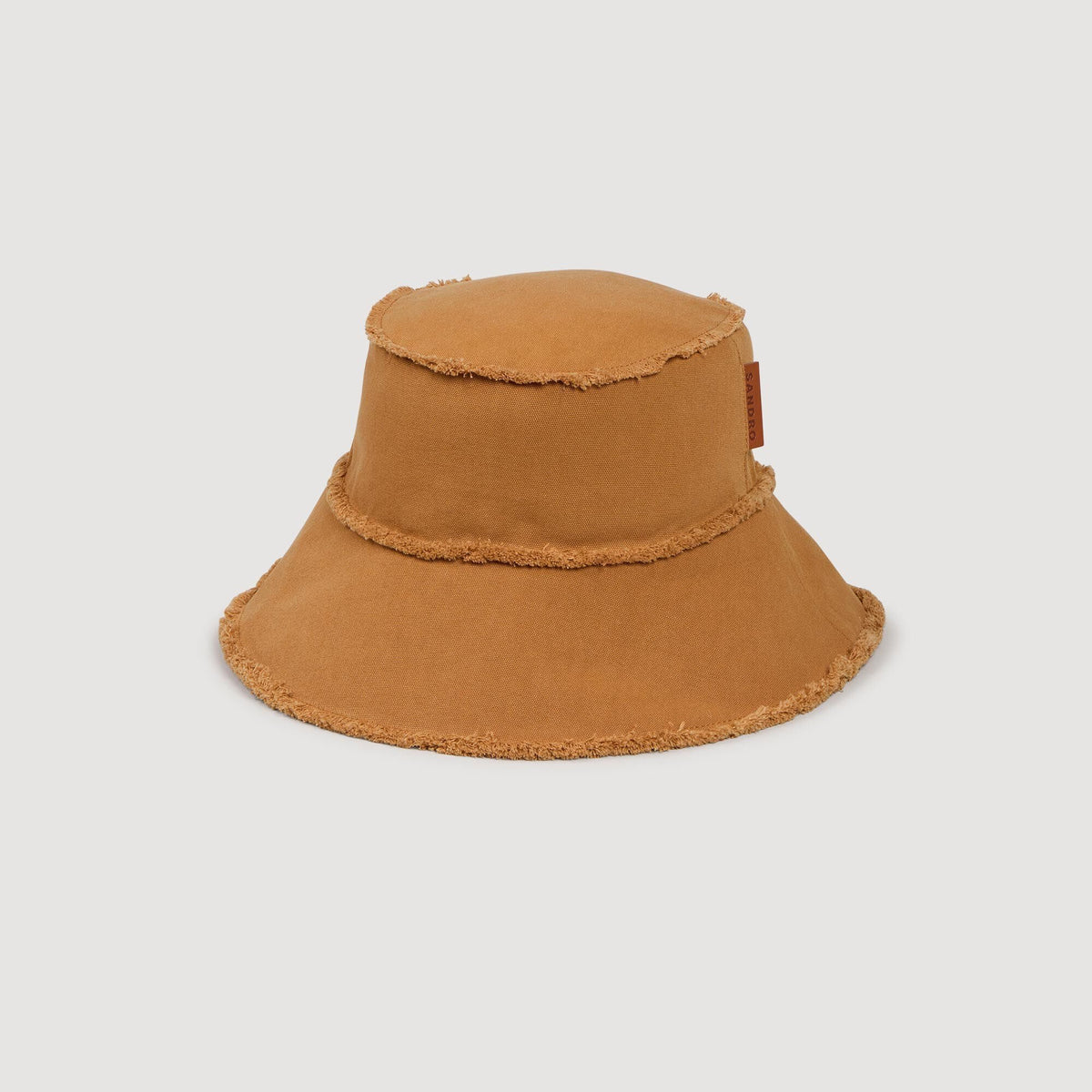 Cotton bucket hat Camel Sandro Men