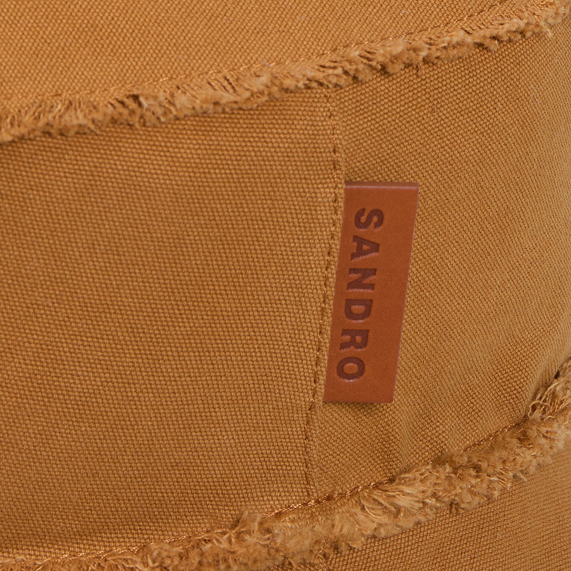 Cotton bucket hat Camel Sandro Men