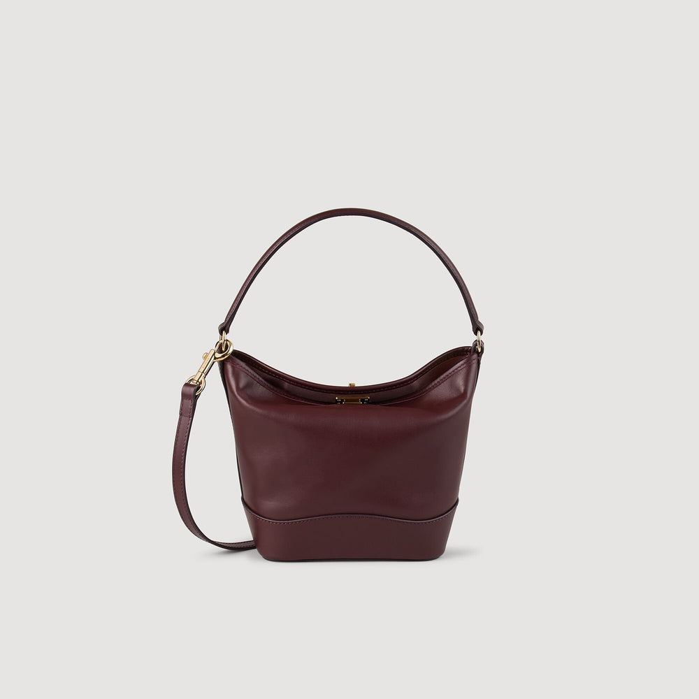 Tangoso mini leather bag Bordeaux Sandro Women