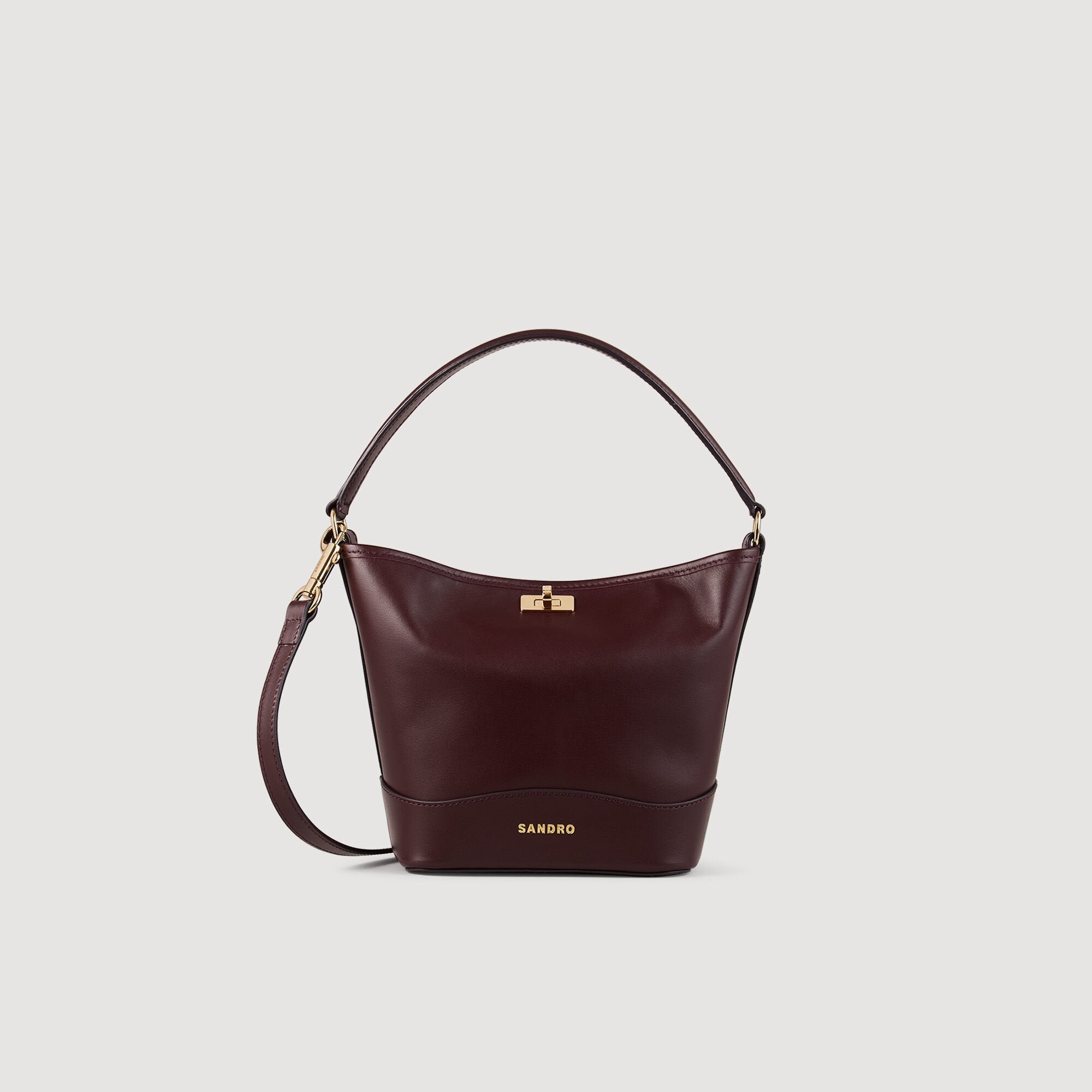 Tangoso mini leather bag Bordeaux Sandro Women