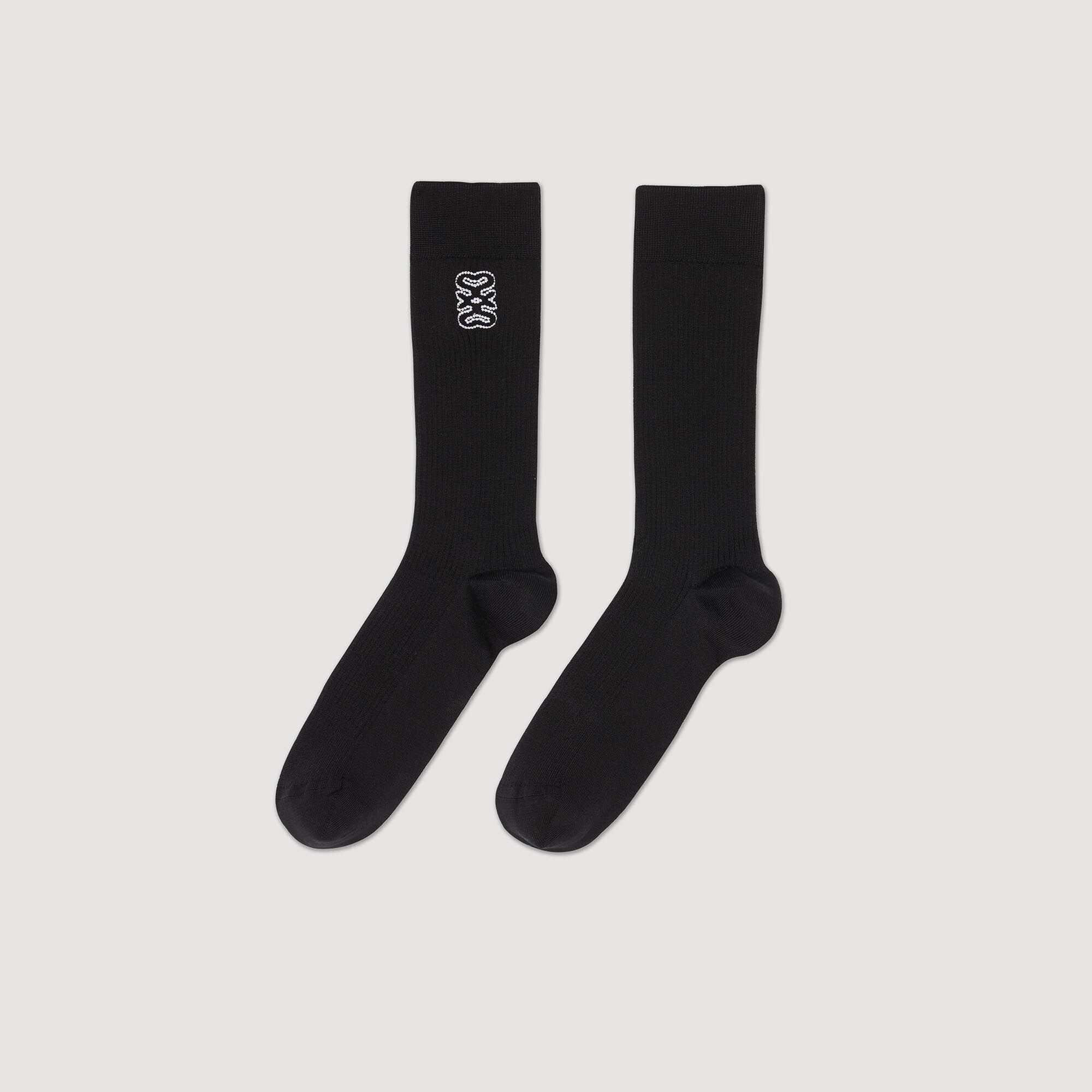 Embroidered socks Black Sandro Women