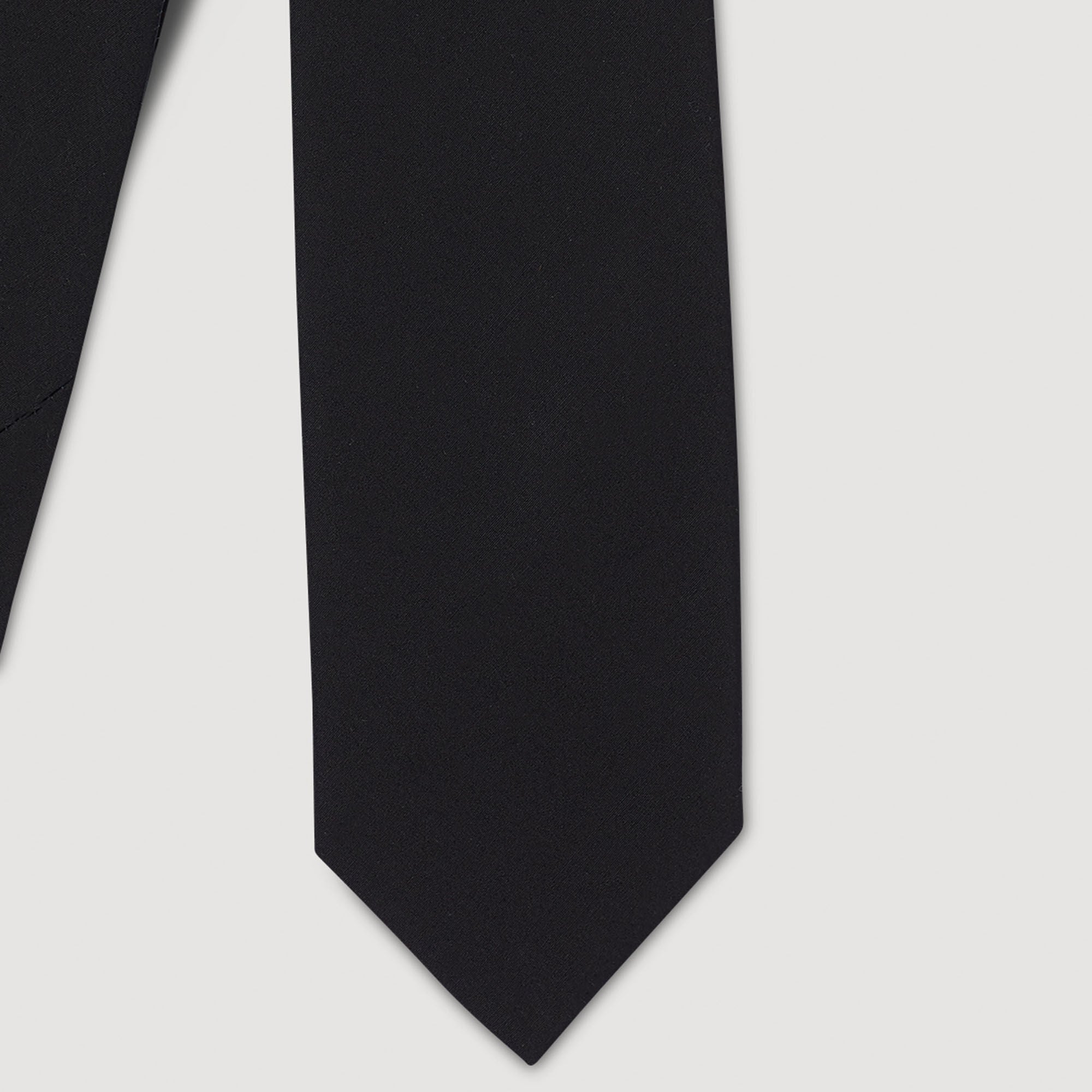 Silk jacquard tie Black Sandro Men