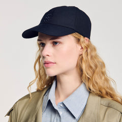 Cap with tied scarf Blue Sandro Women