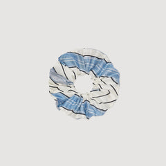 Striped silk scrunchie Sky Blue Sandro Women