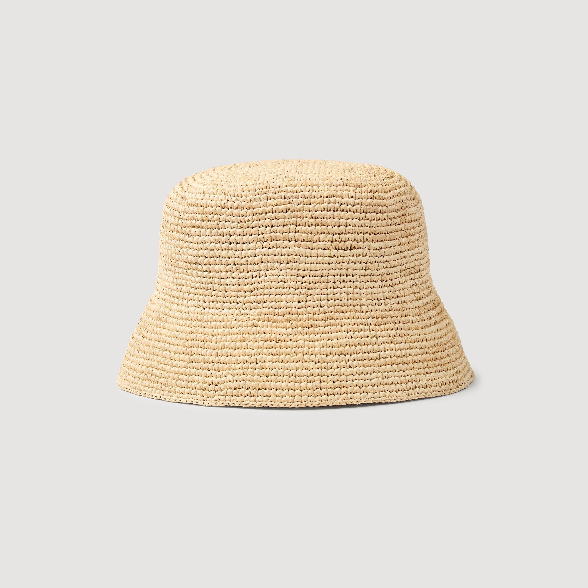 Raffia bucket hat Natural Sandro Women|Men