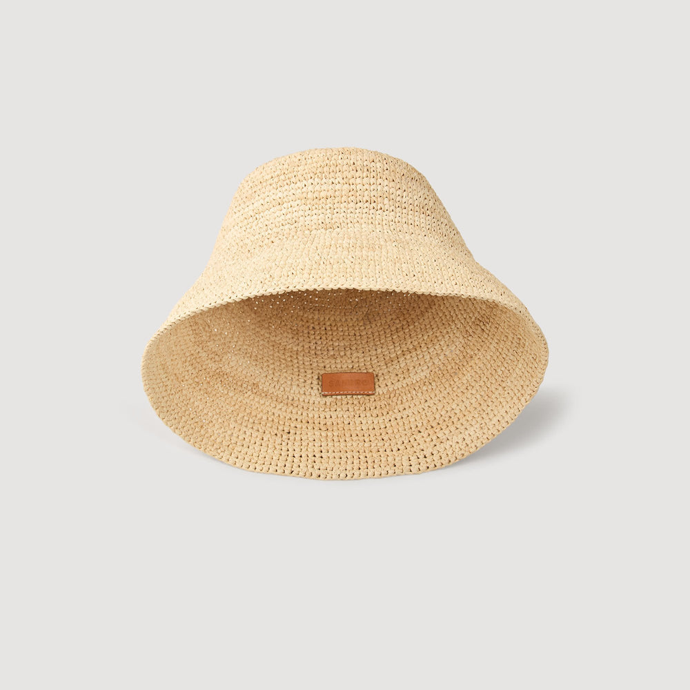 Raffia bucket hat Natural Sandro Women|Men