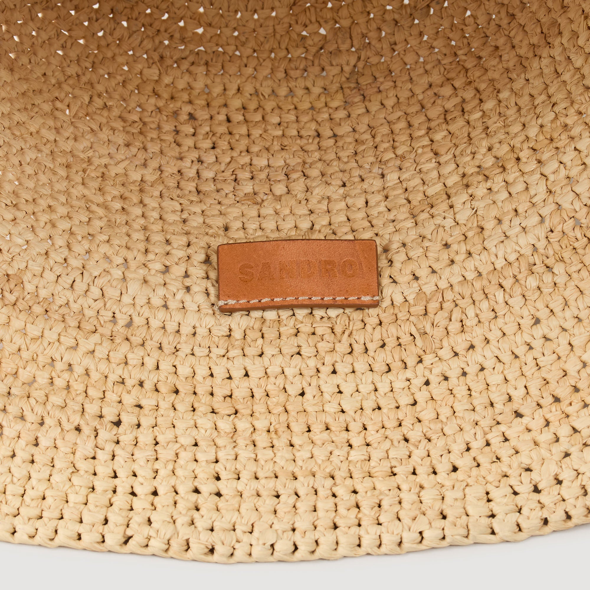 Raffia bucket hat Natural Sandro Women|Men