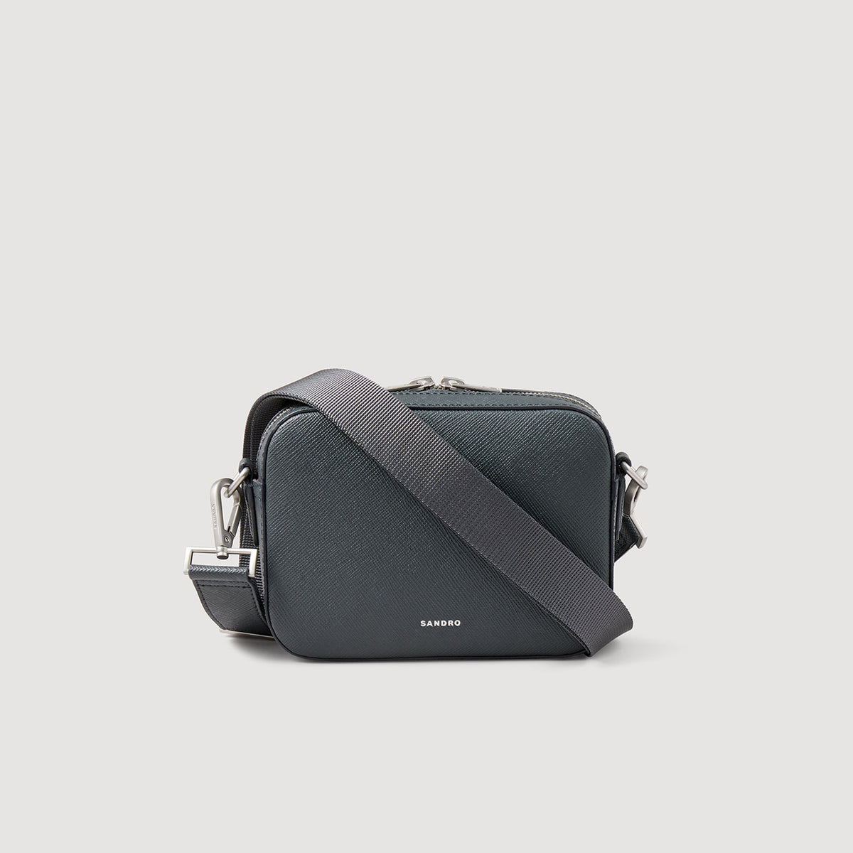 Small reconstituted leather bag Steel Sandro Men