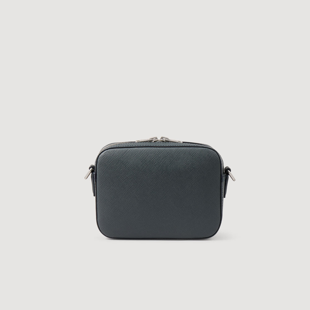 Small reconstituted leather bag Steel Sandro Men