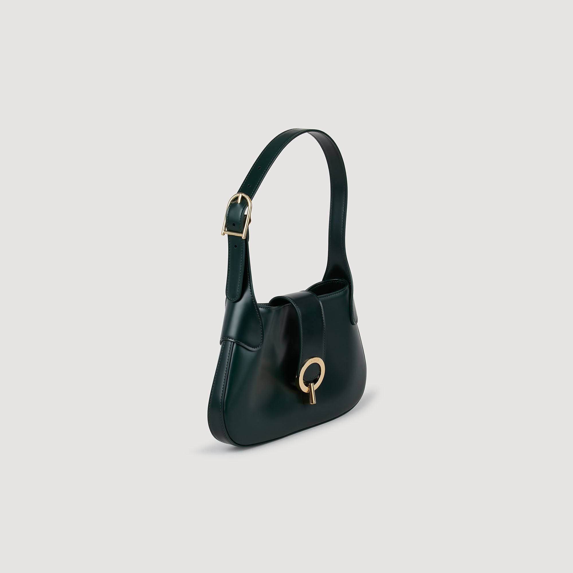 Janet bag in certified leather Bottle Green Sandro Women