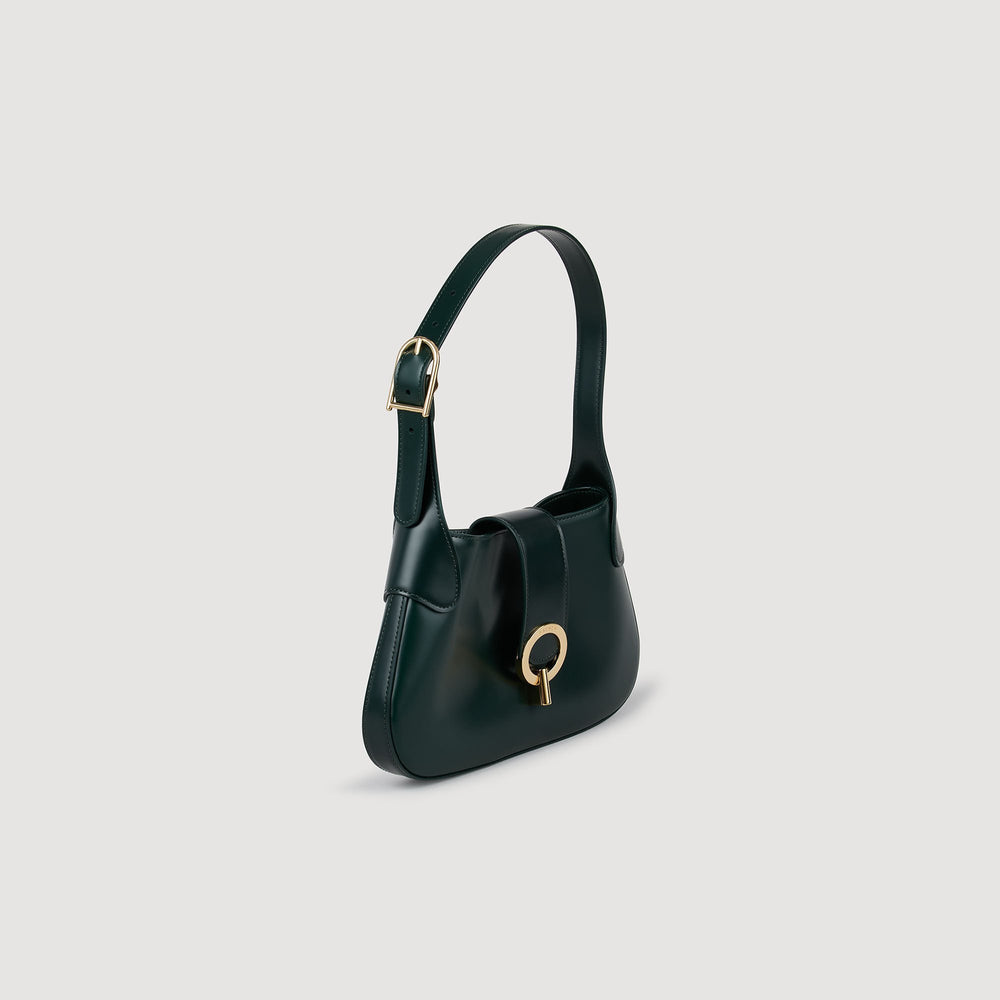 Janet bag in certified leather Bottle Green Sandro Women