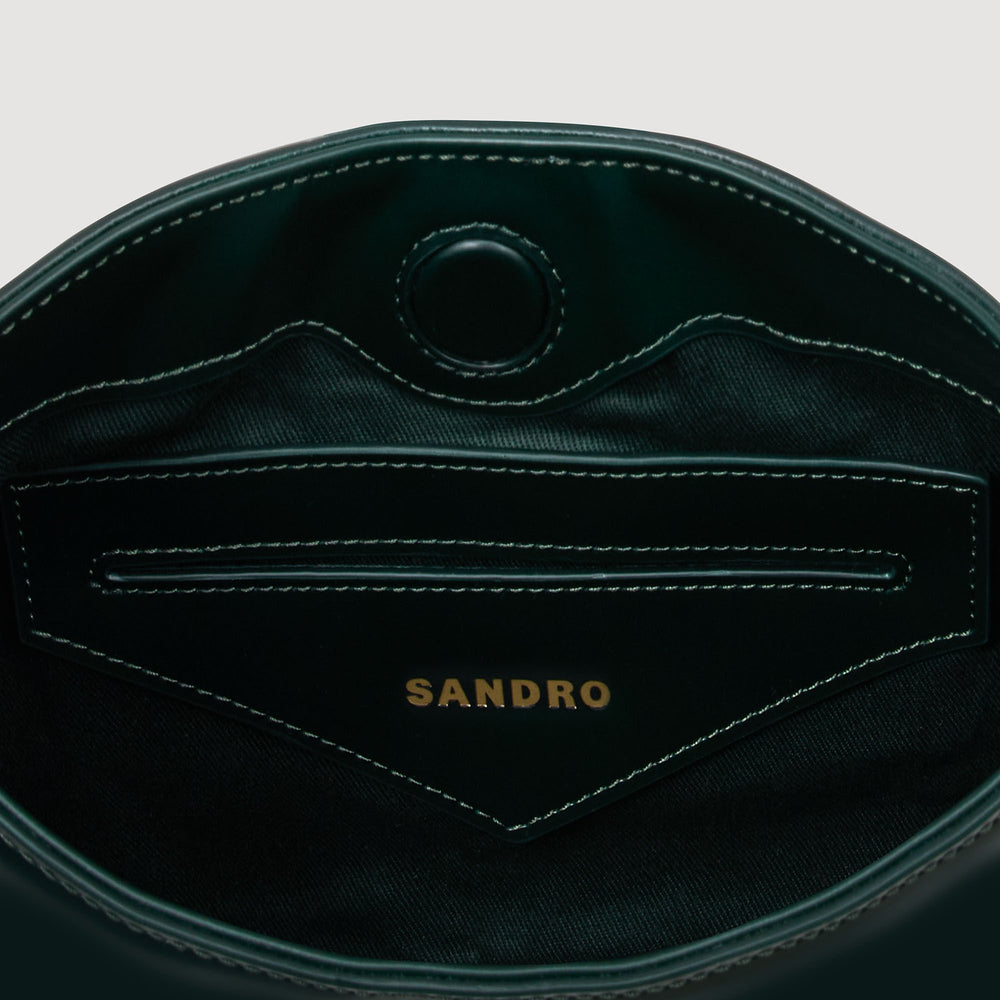 Janet bag in certified leather Bottle Green Sandro Women