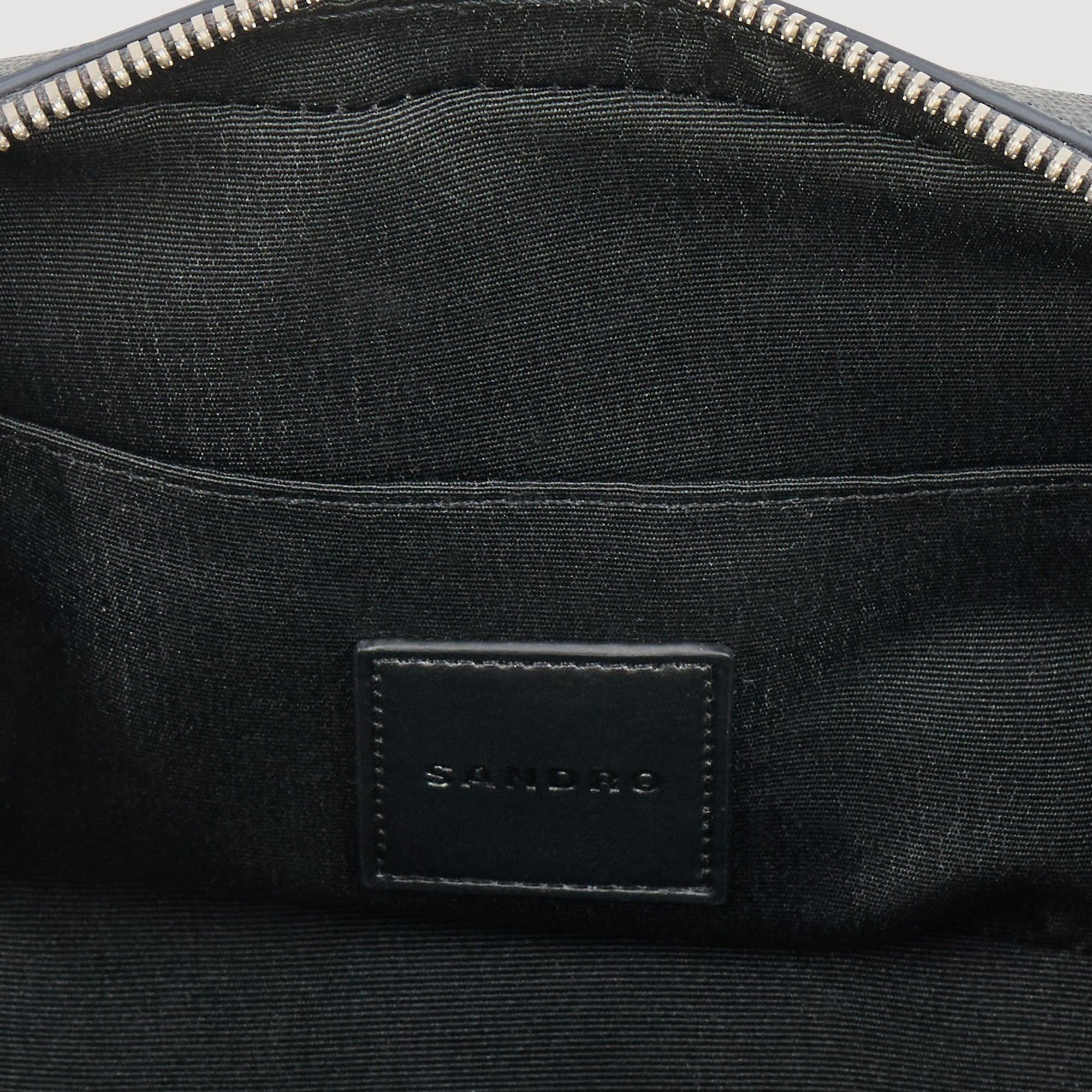 Small reconstitued leather bag Steel Sandro Men