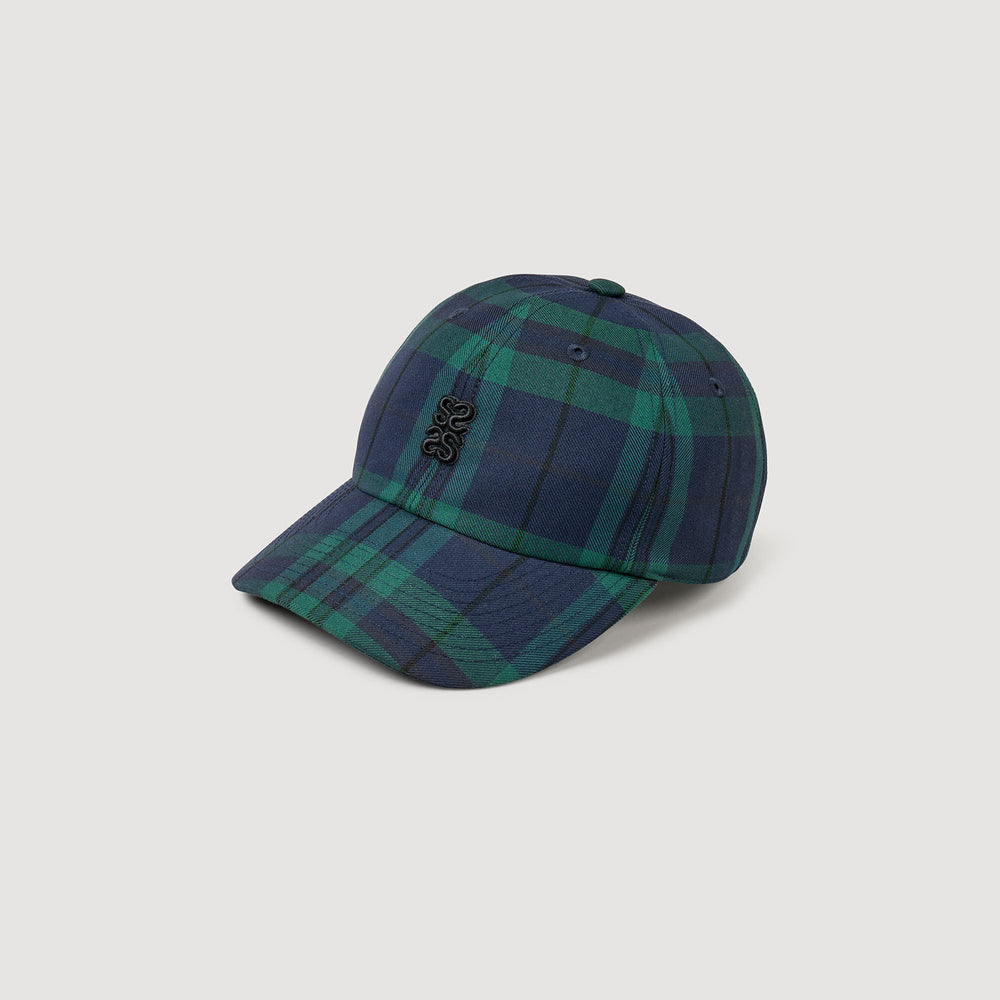 Checked cap Green / Blue Sandro Women|Men