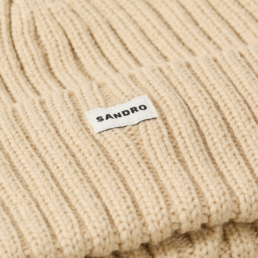 Knit hat Butter Cream Sandro Men