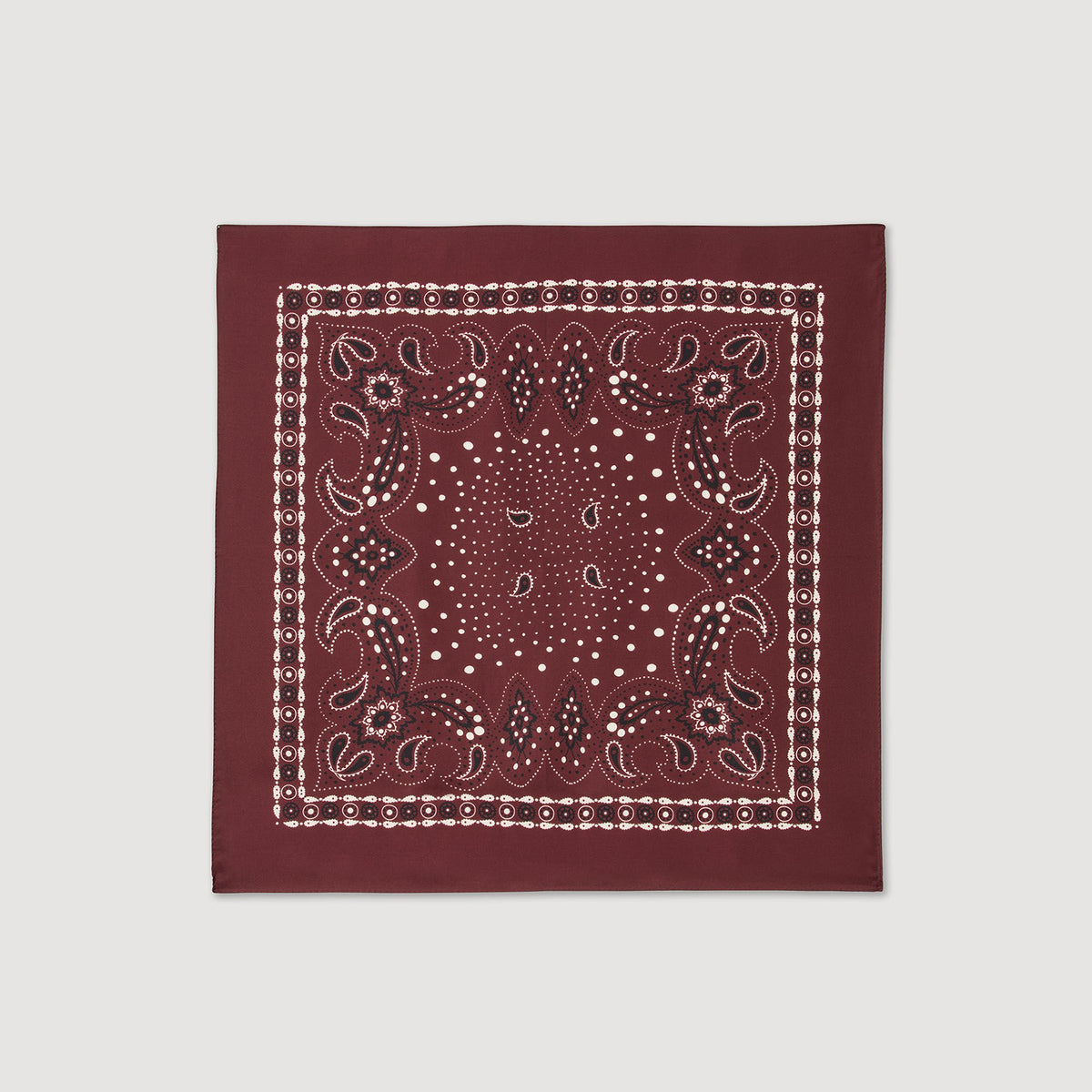 Silk bandana print scarf Bordeaux Sandro Women