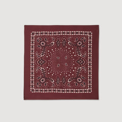 Silk bandana print scarf Bordeaux Sandro Women