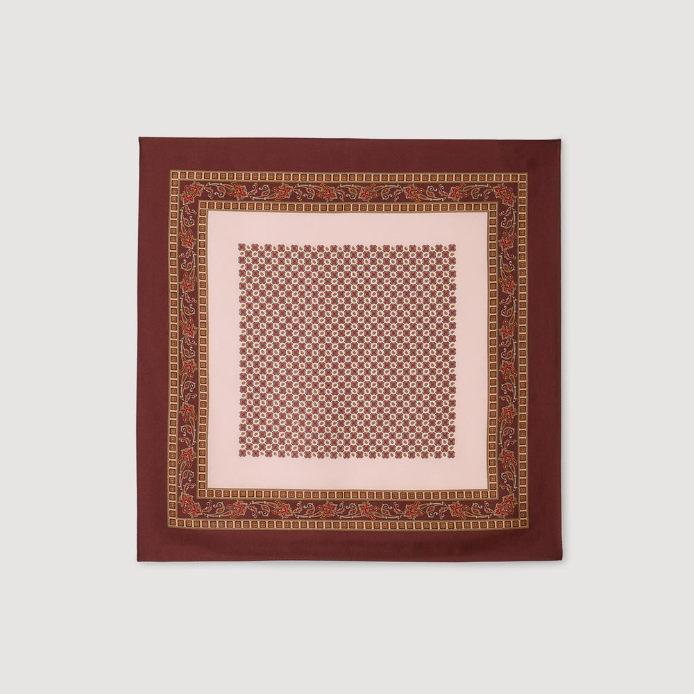 Placed print scarf Nude / Bordeaux Sandro Women