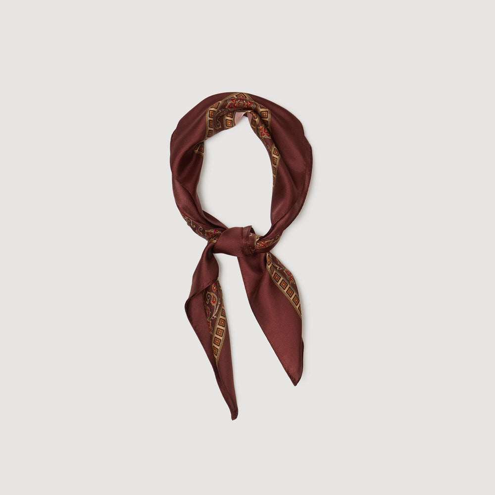 Placed print scarf Nude / Bordeaux Sandro Women