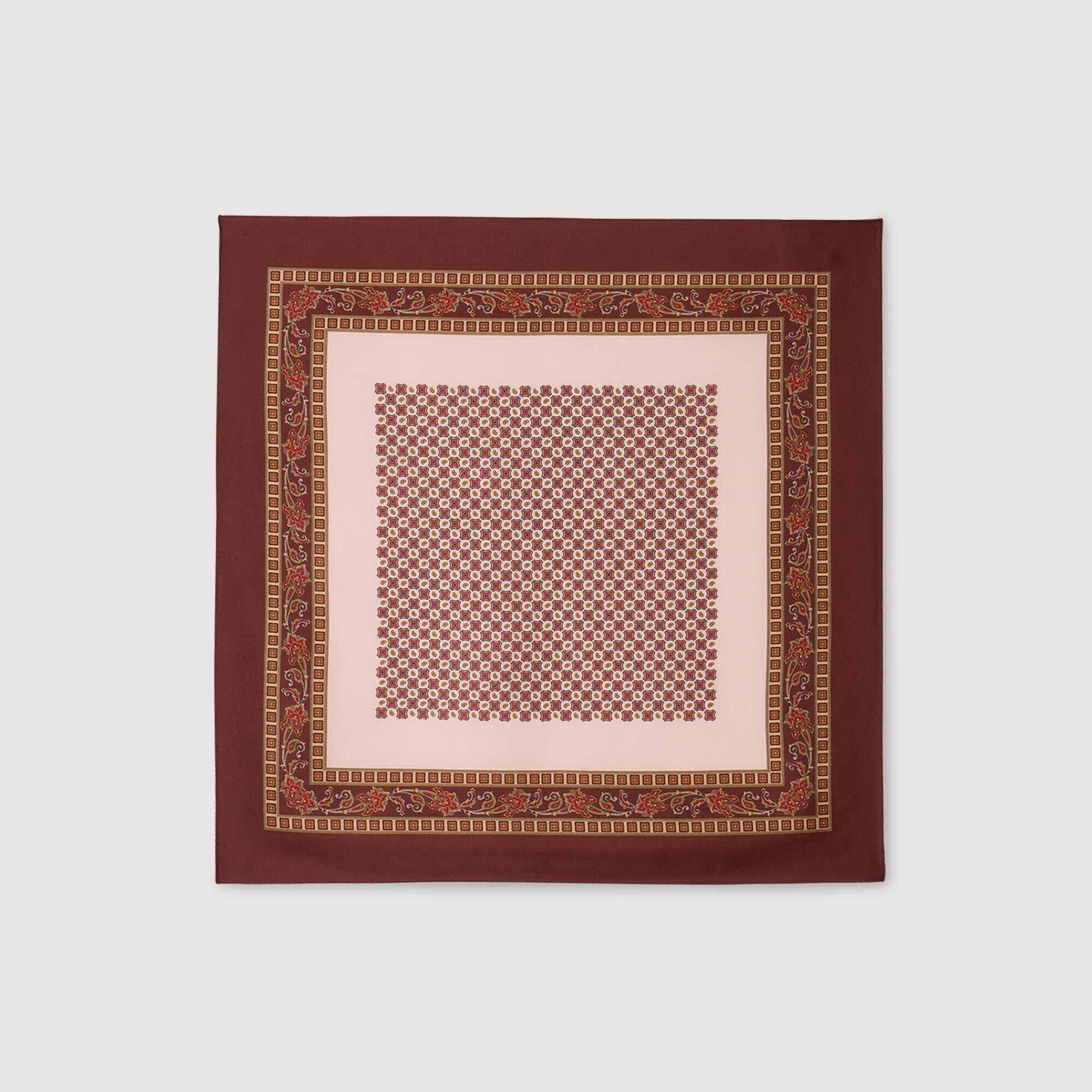 Placed print scarf Nude / Bordeaux Sandro Women