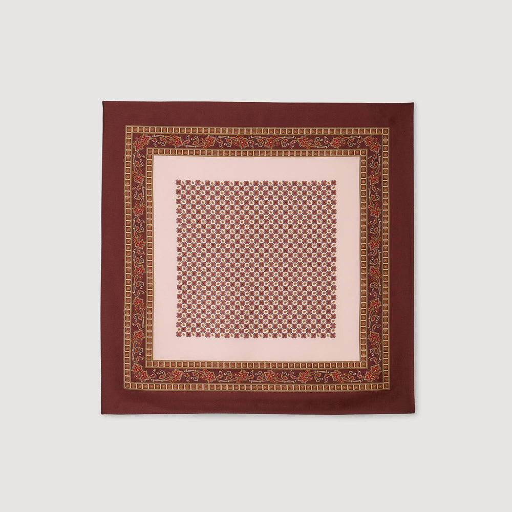 Placed print scarf Nude / Bordeaux Sandro Women
