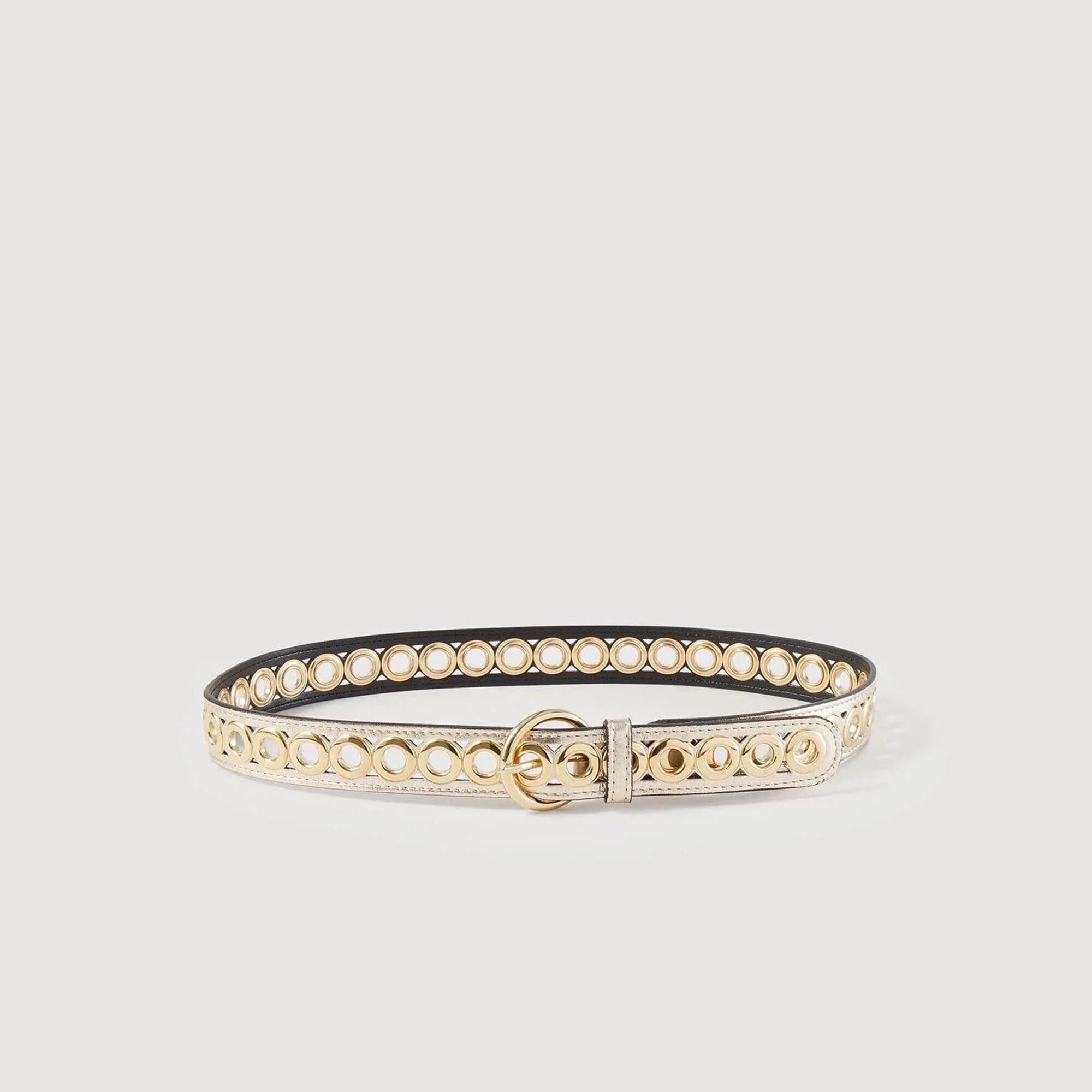 Belt with eyelets Gold Sandro Women