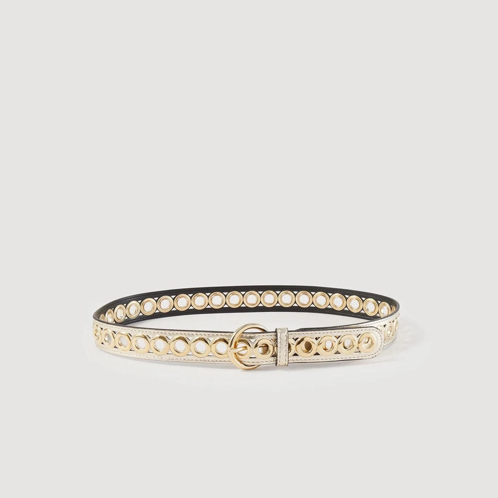 Belt with eyelets Gold Sandro Women