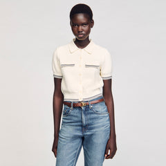 Slim leather belt Brown Sandro Women