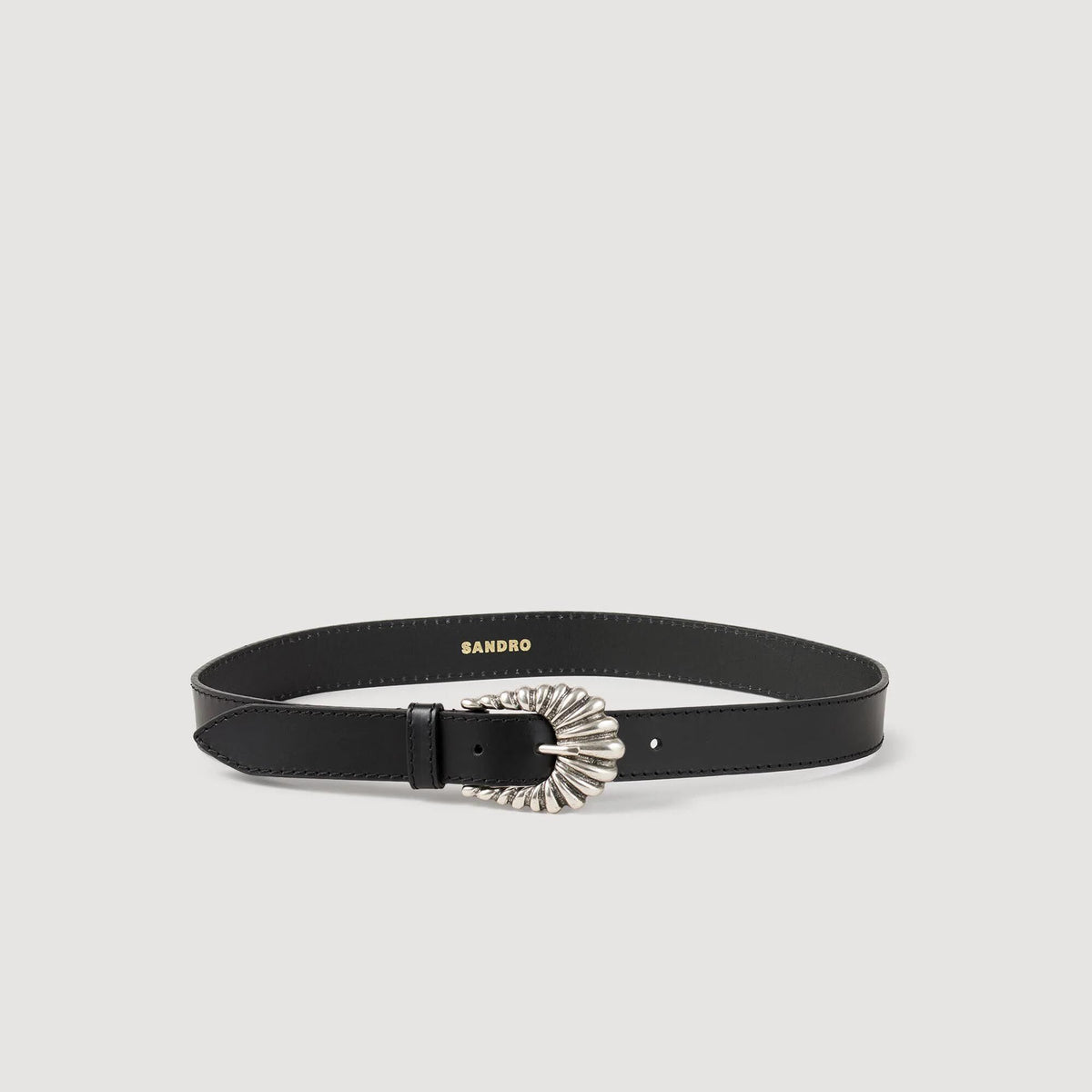 Leather belt Black Sandro Women