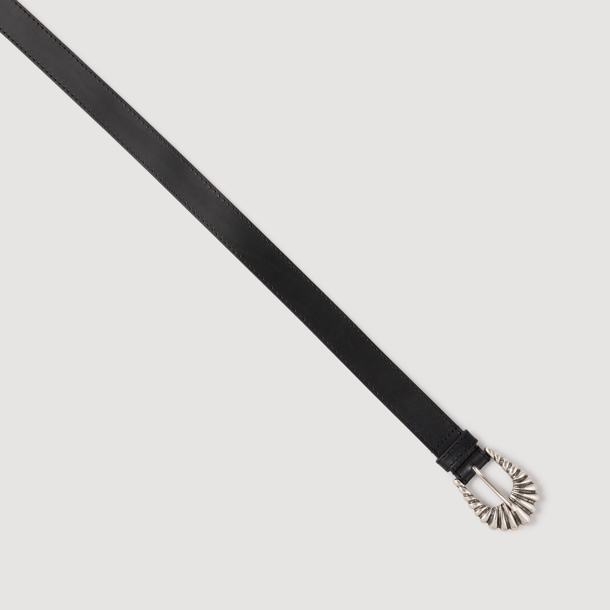 Leather belt Black Sandro Women