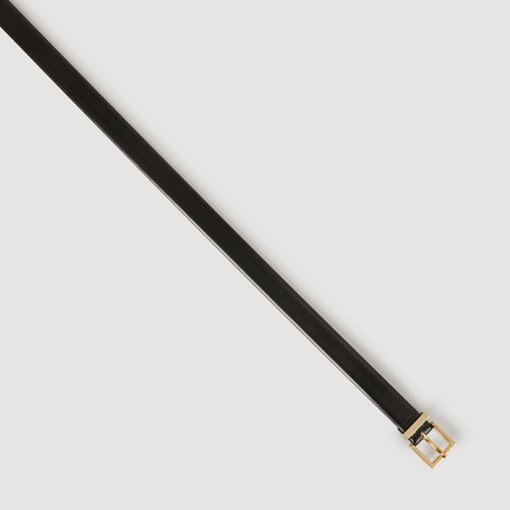 Smooth leather belt Black Sandro Women