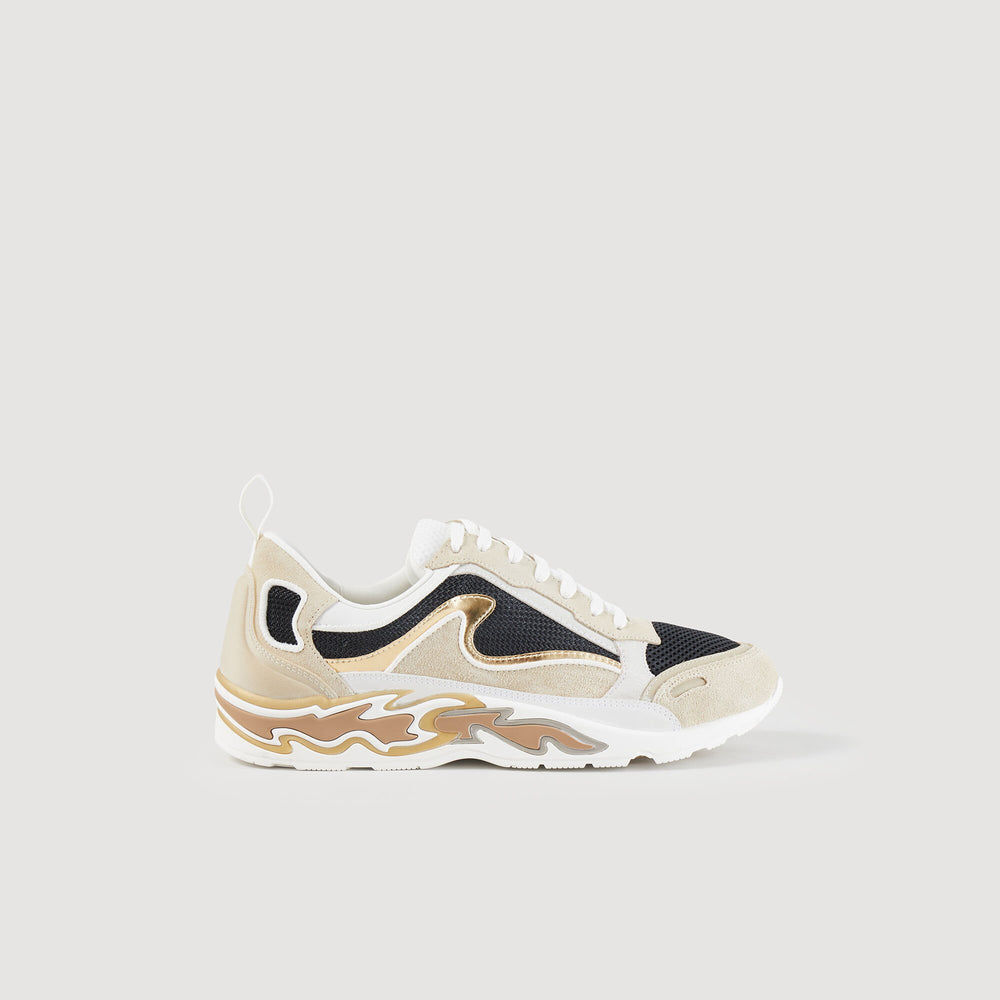 Flame sneakers Gold Sandro Women