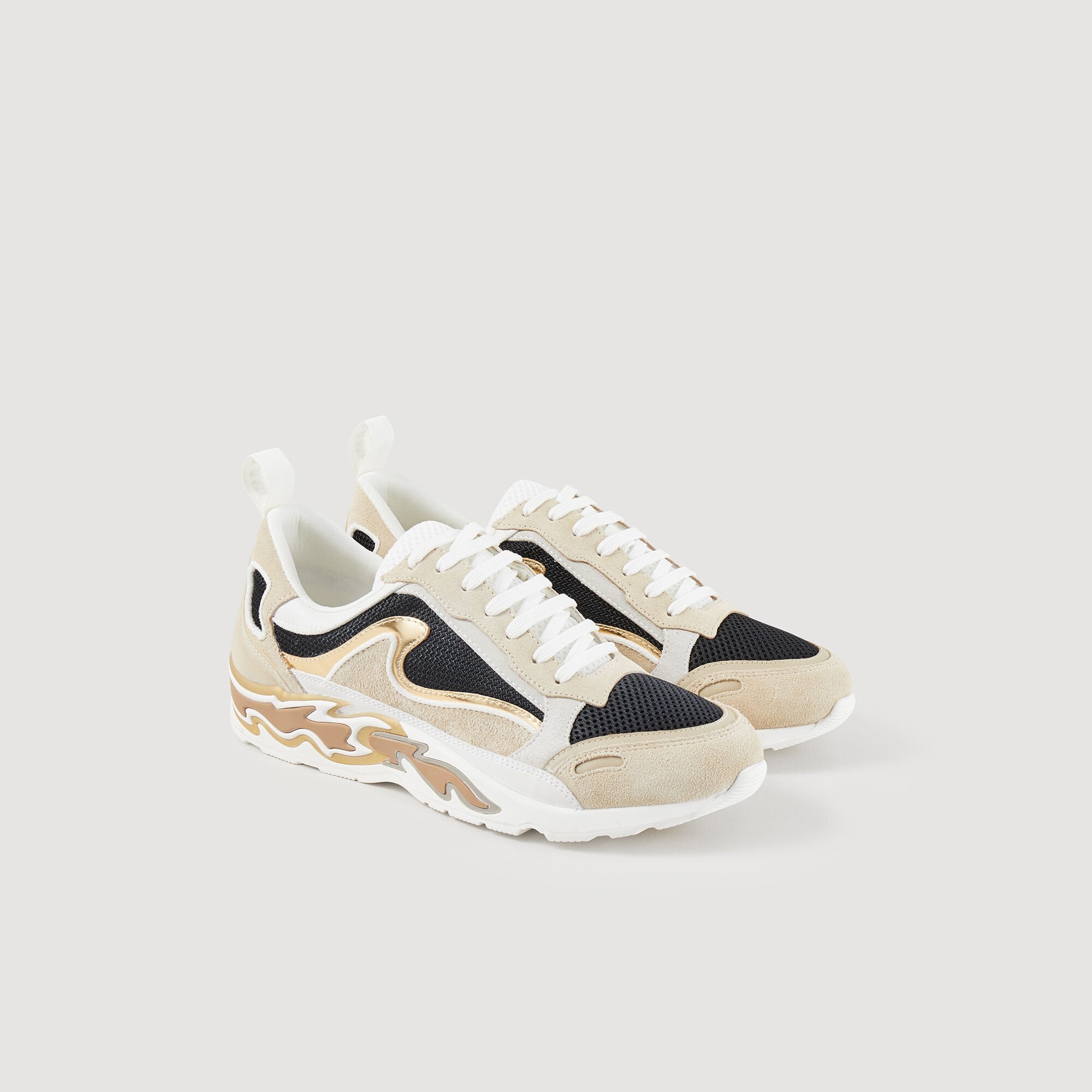 Flame sneakers Gold Sandro Women