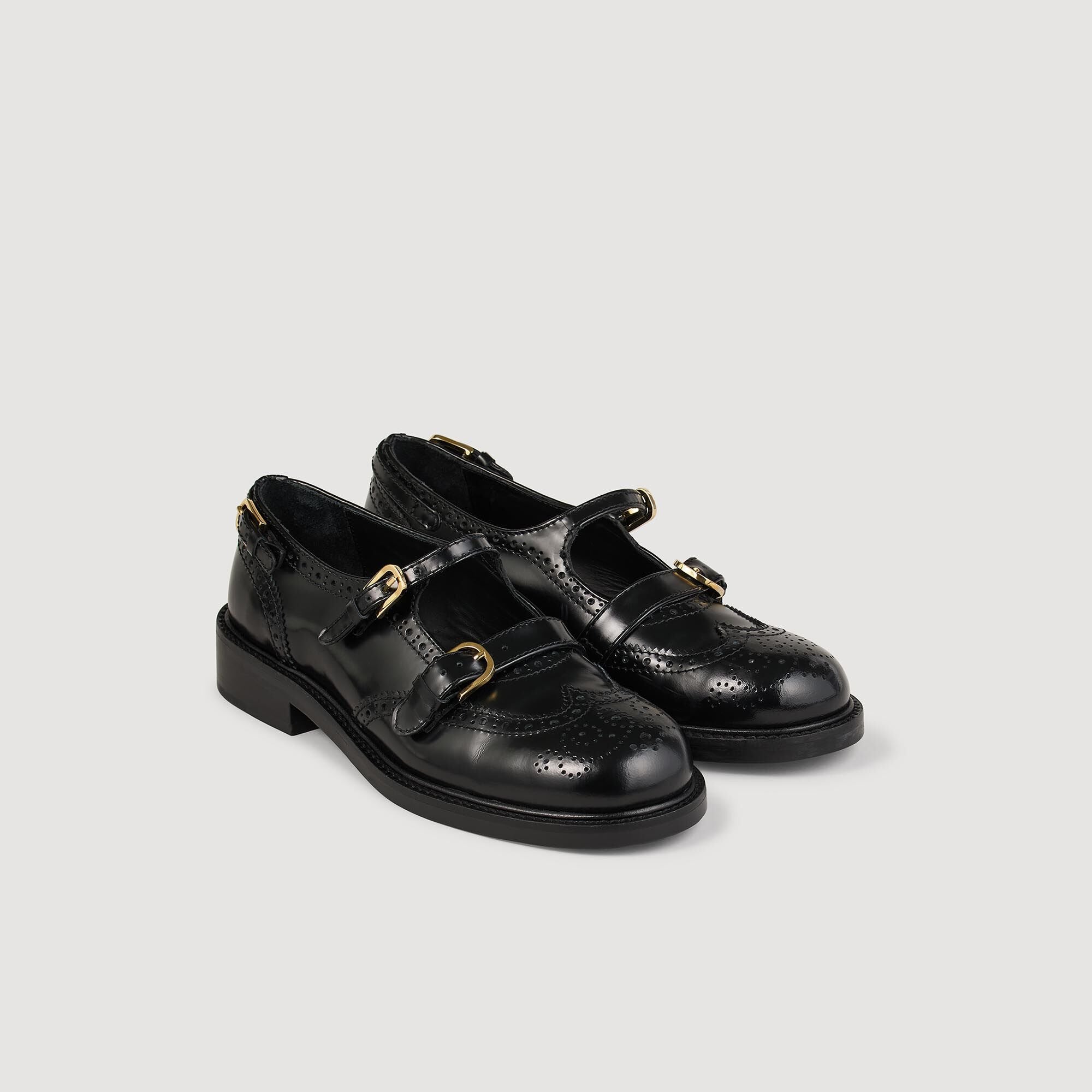 Multi-Buckle Mary Jane loafers Black Sandro Women