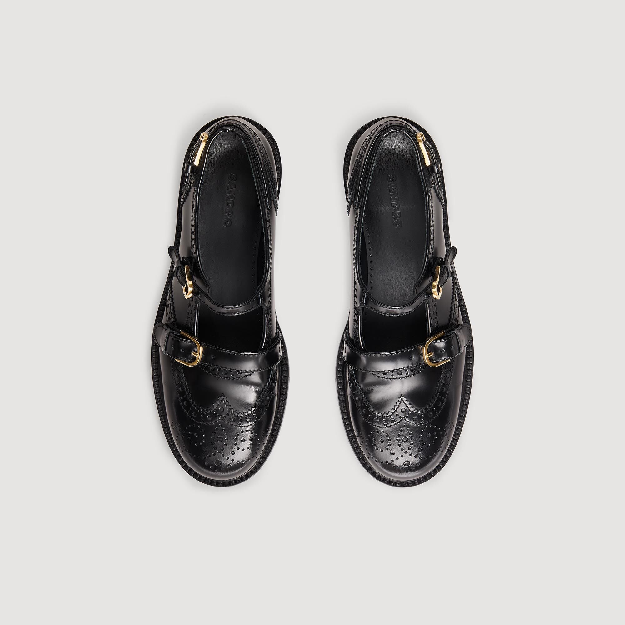 Multi-Buckle Mary Jane loafers Black Sandro Women