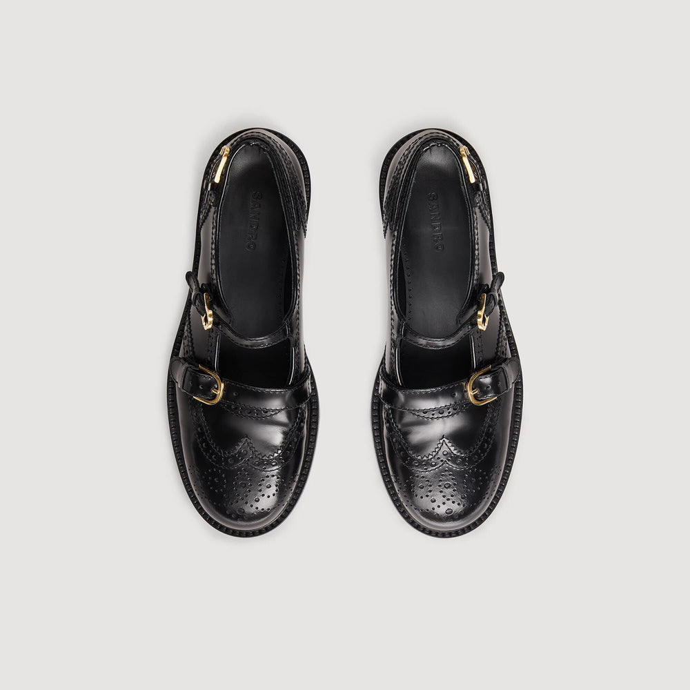 Multi-Buckle Mary Jane loafers Black Sandro Women