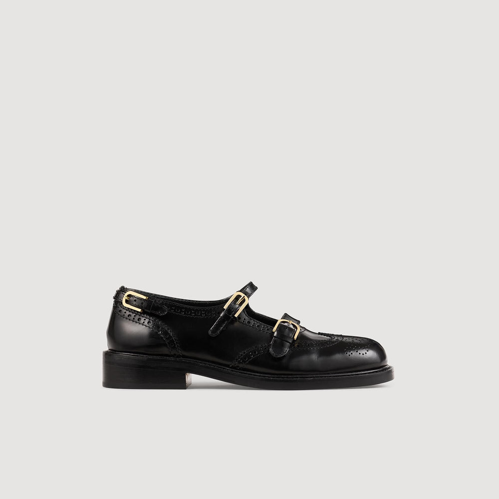 Multi-Buckle Mary Jane loafers Black Sandro Women