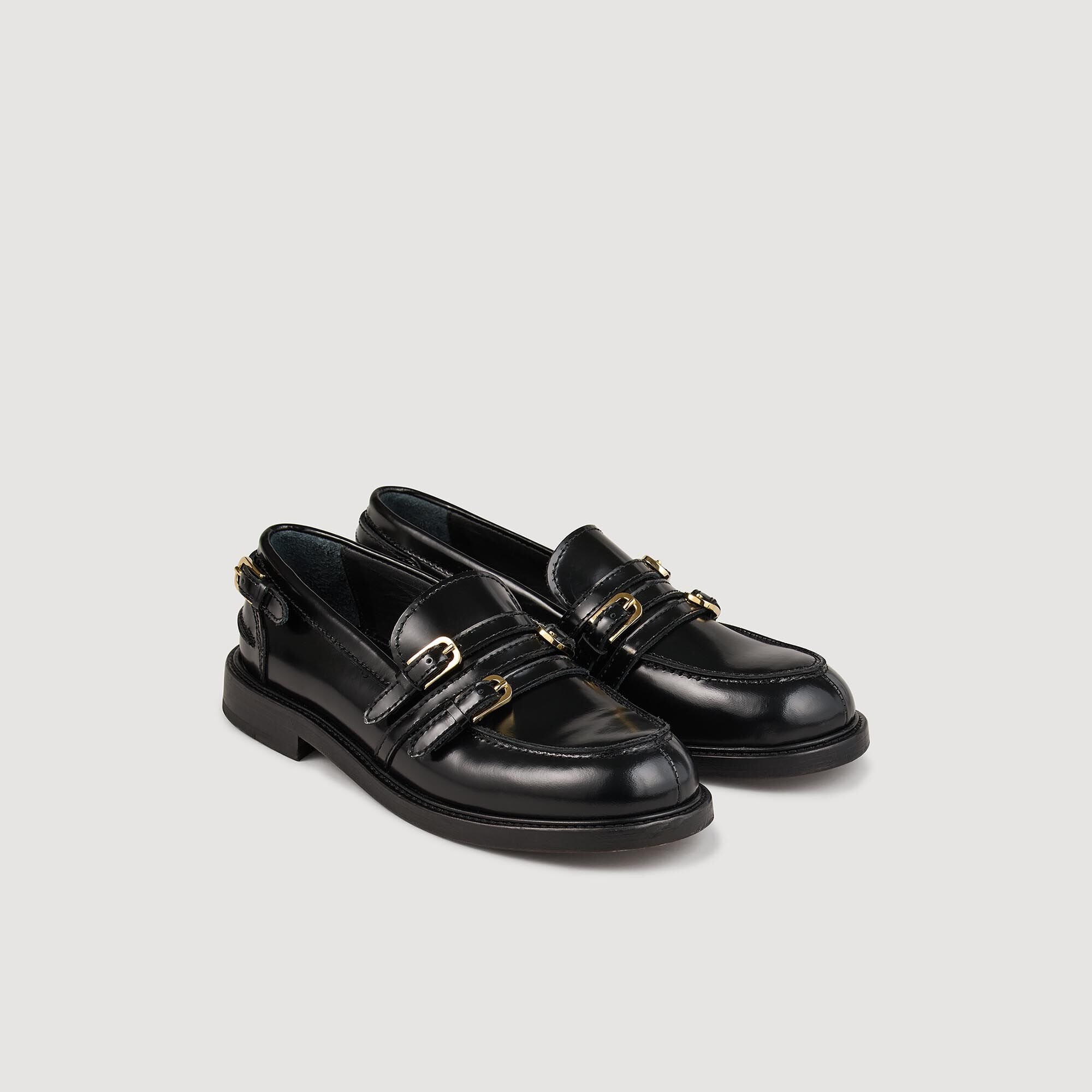 Buckle loafers Black Sandro Women