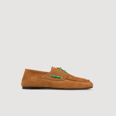 Suede boat shoe loafers Camel Sandro Women