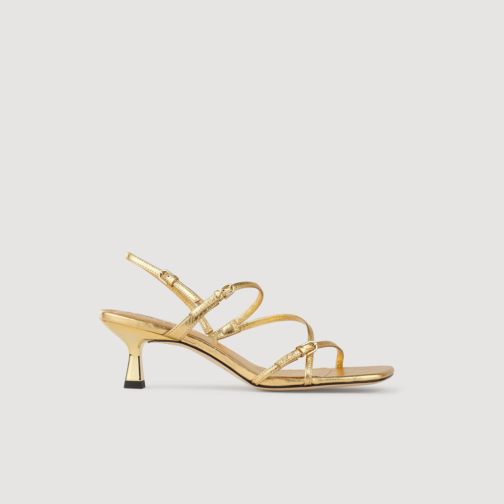 Sandals with straps Gold Sandro Women
