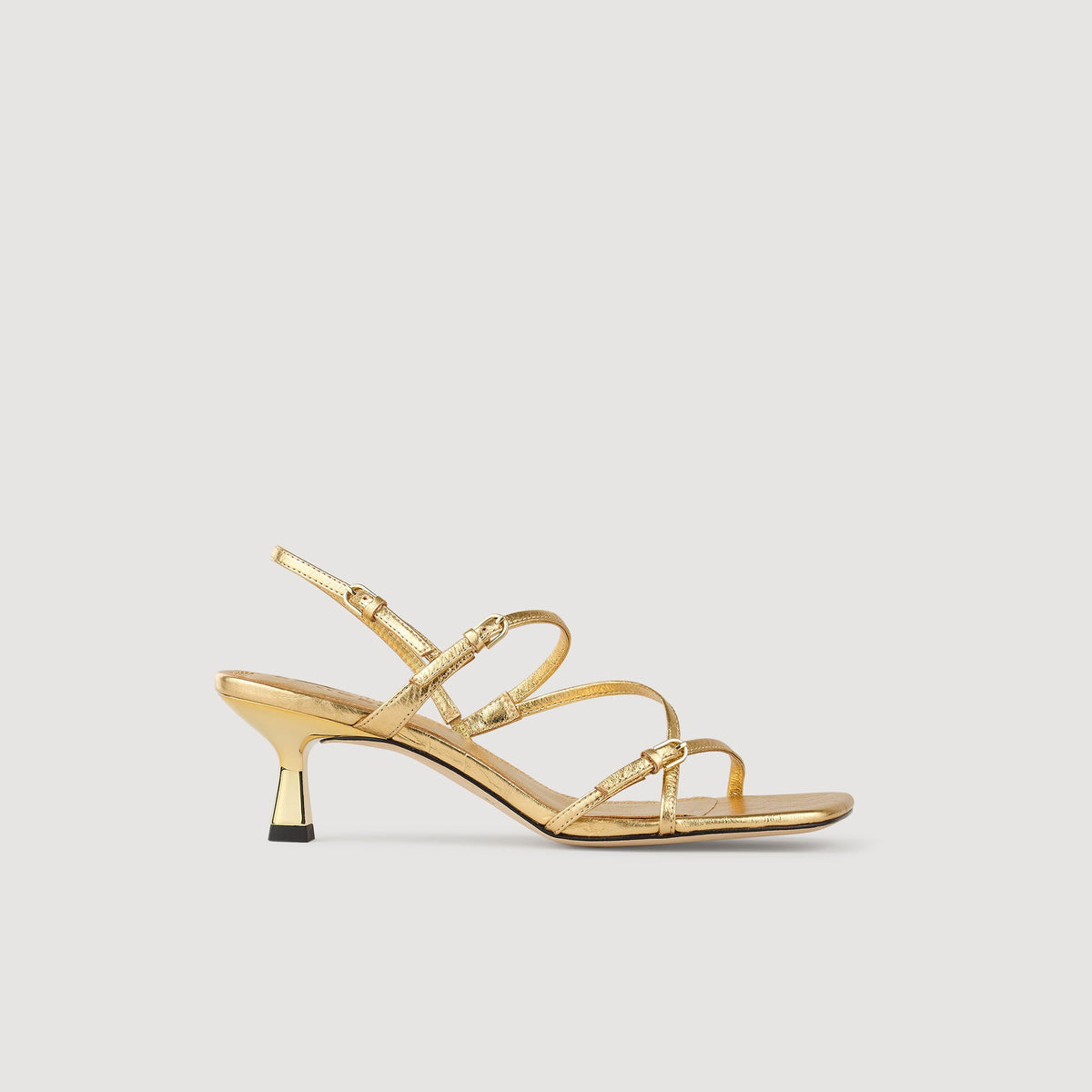 Sandals with straps Gold Sandro Women