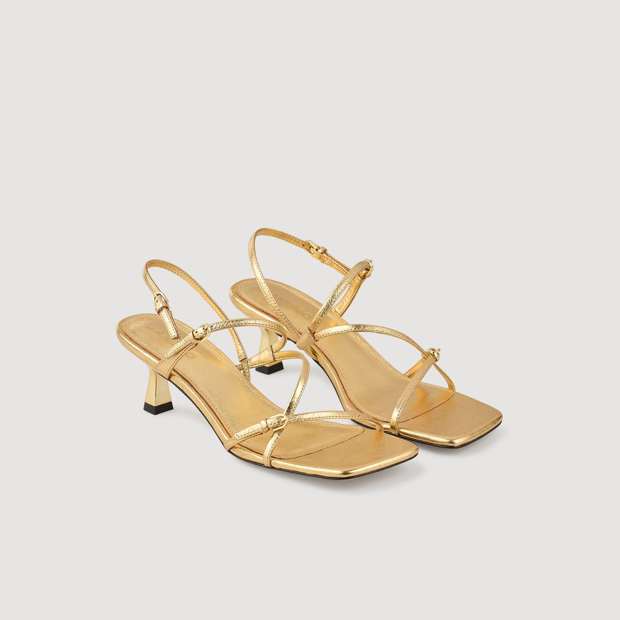 Sandals with straps Gold Sandro Women